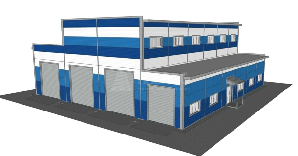 3D визуализация Грузовое СТО из сэндвич-панелей - фото 8