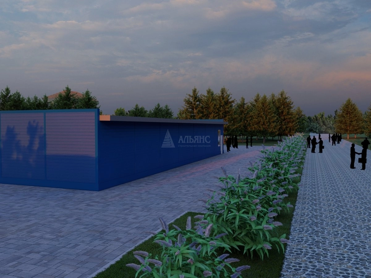 3D визуализация Проект павильона из сэндвич-панелей - фото 3