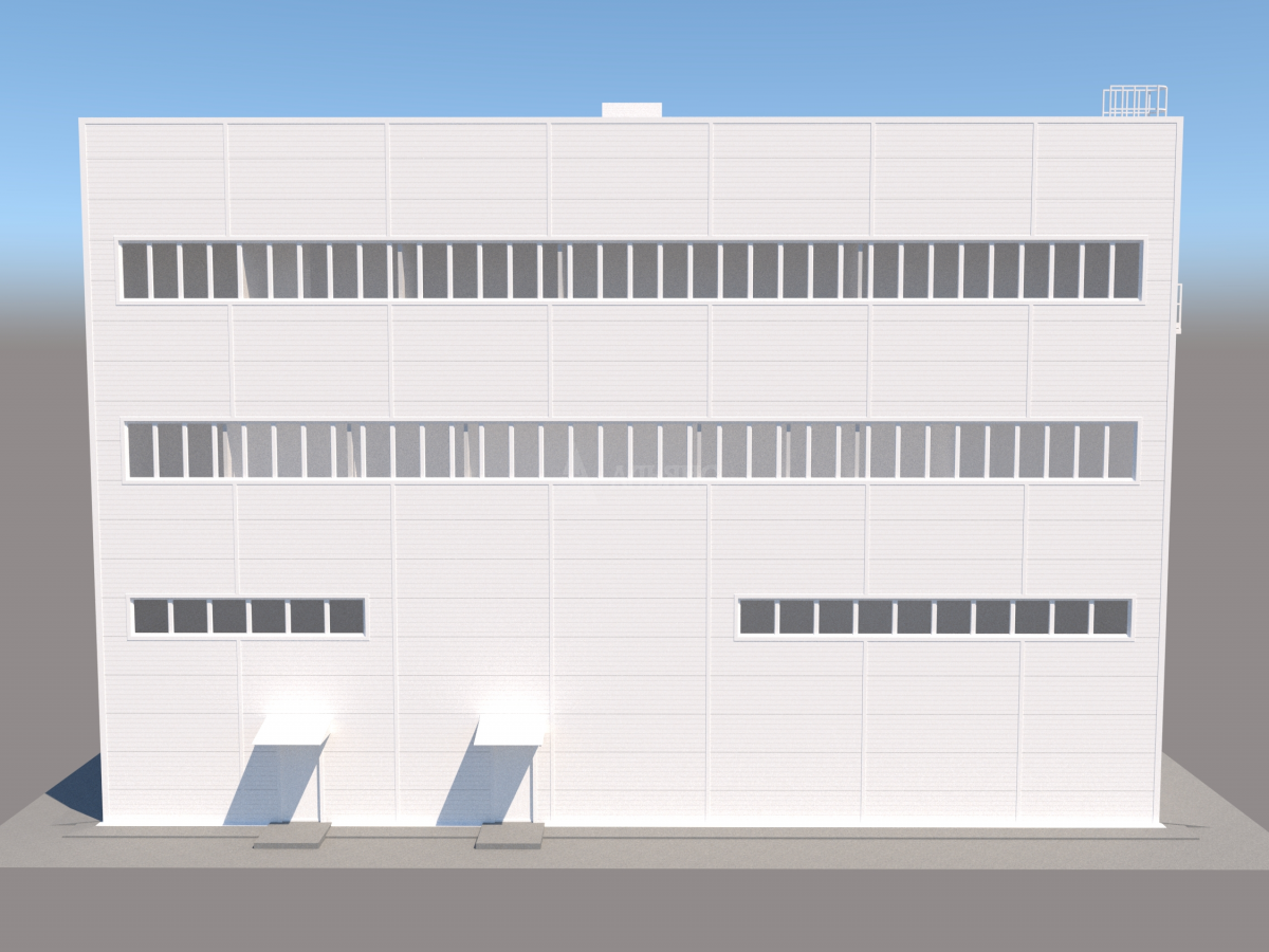 3D визуализация Административно-бытовой комплекс из сэндвич-панелей - фото 5