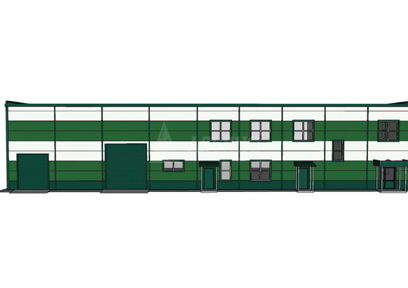 3D визуализация Офисно-складское здание из сэндвич-панелей - фото 7